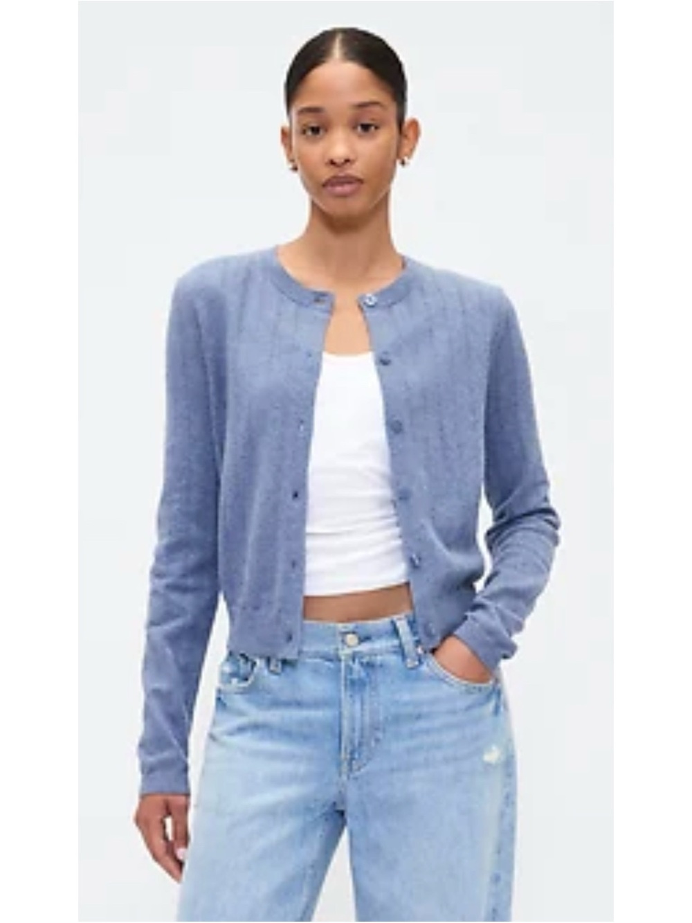 GAP Factory CashSoft Pointelle Cardigan